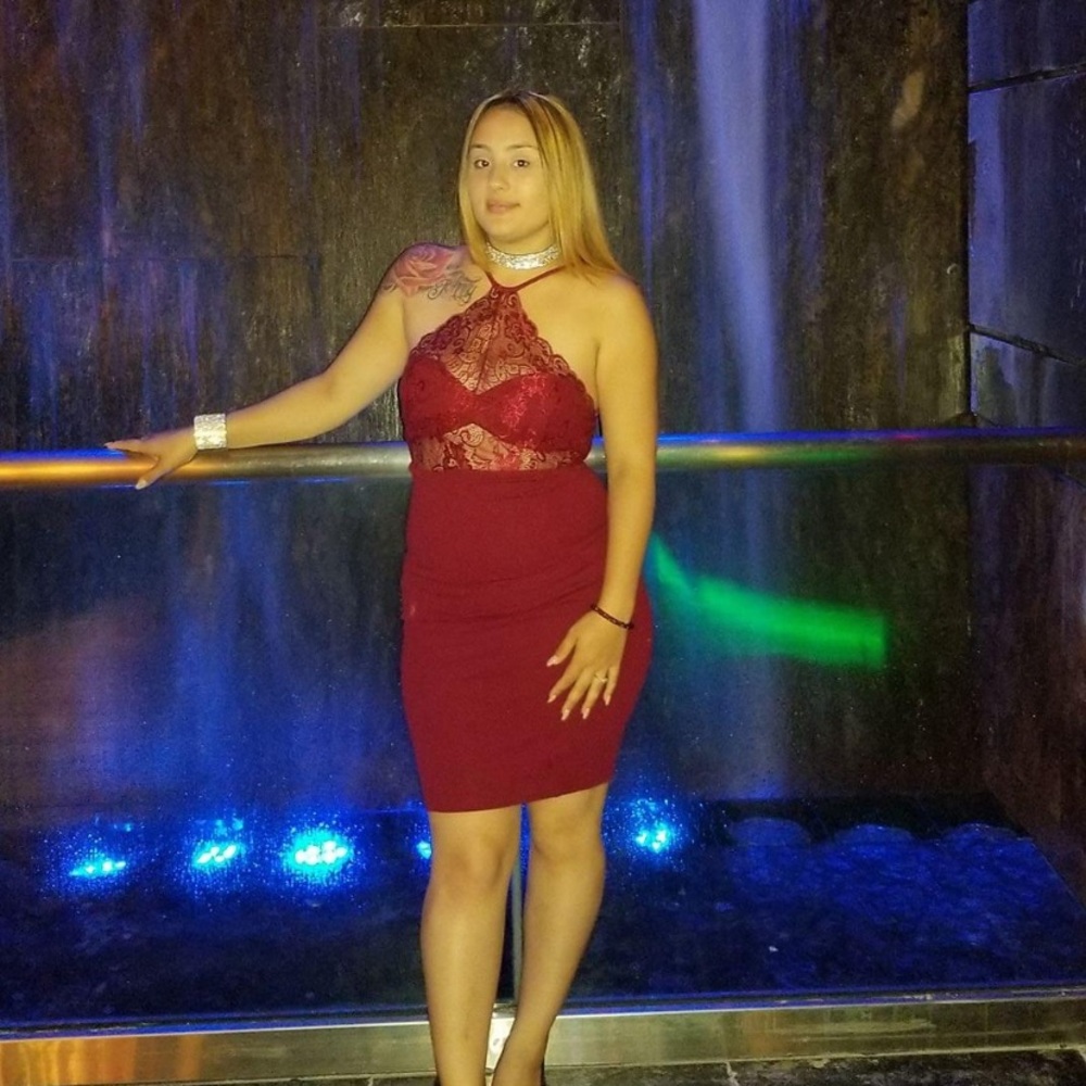 Burgundy dress